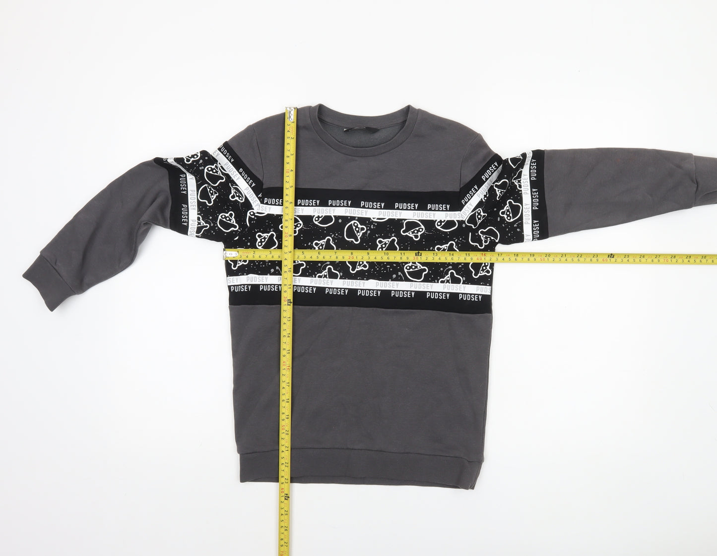 George Boys Grey Pudsey Space Print Sweatshirt 10-11 Years Pullover