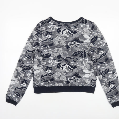Betty & Co Women's Blue Floral Long Sleeve Pullover Sweatshirt Size 8