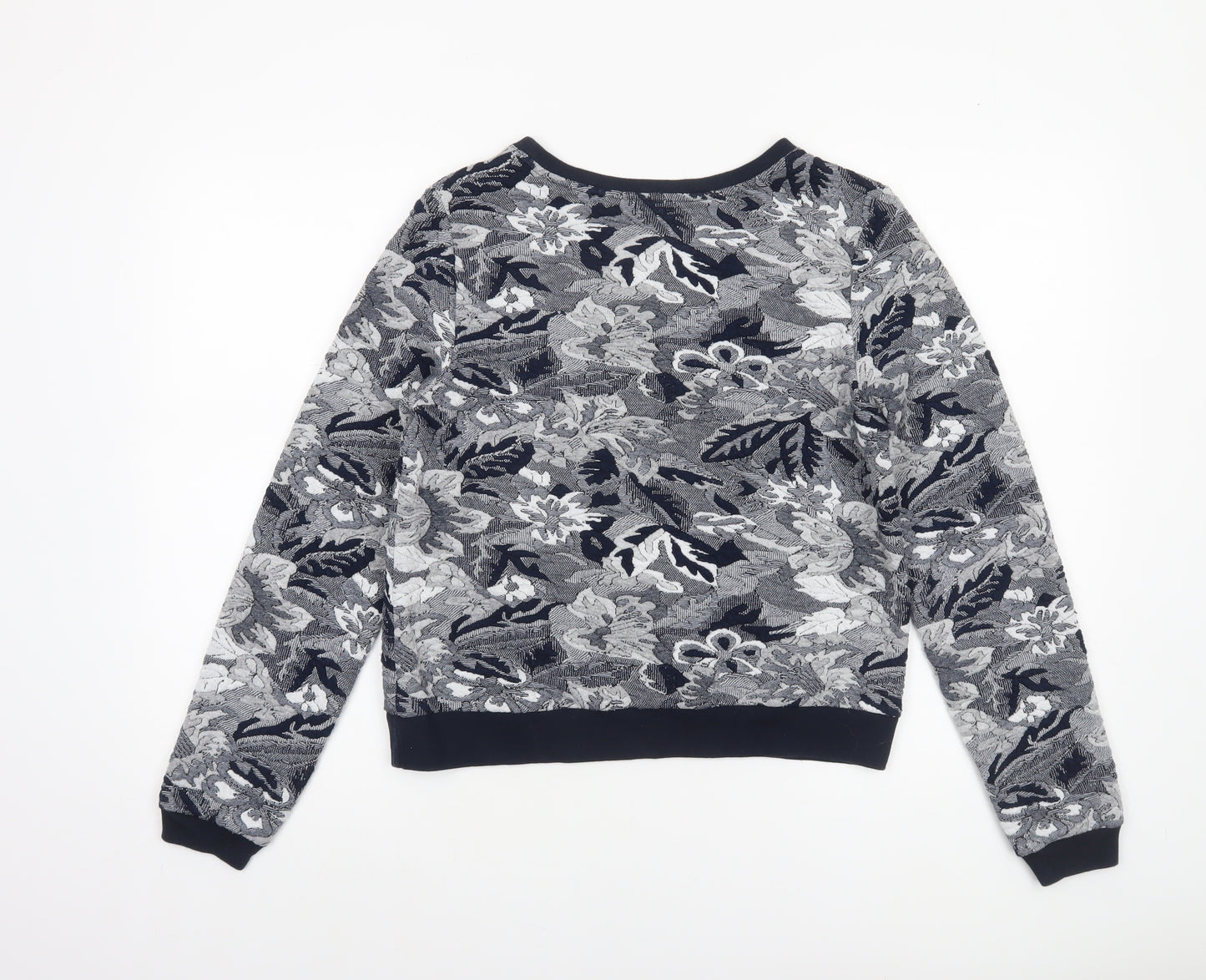 Betty & Co Women's Blue Floral Long Sleeve Pullover Sweatshirt Size 8