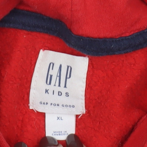 GAP Kids Boys Red XL (12-13 Years) Pullover Hoodie Sweatshirt