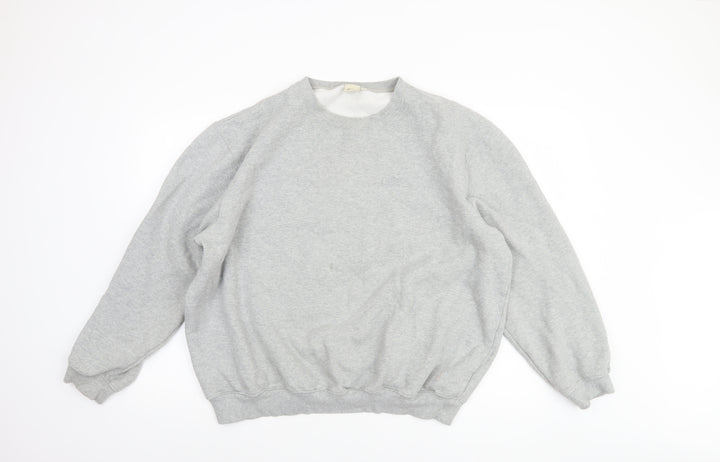 Cotton Traders Mens Grey 2XL Pullover Sweatshirt Crew Neck
