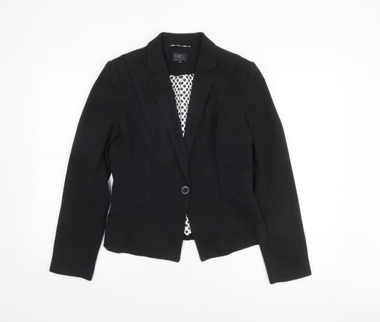 Marks and Spencer Womens Black Size 10 Classic Tailored Blazer