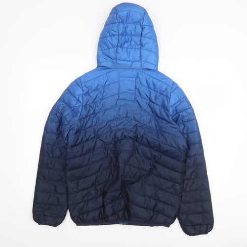 Marks and Spencer Boys Blue Ombré Puffer Jacket Hooded 13-14 Years