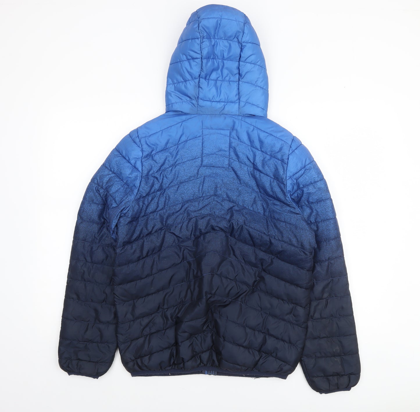 Marks and Spencer Boys Blue Ombré Puffer Jacket Hooded 13-14 Years