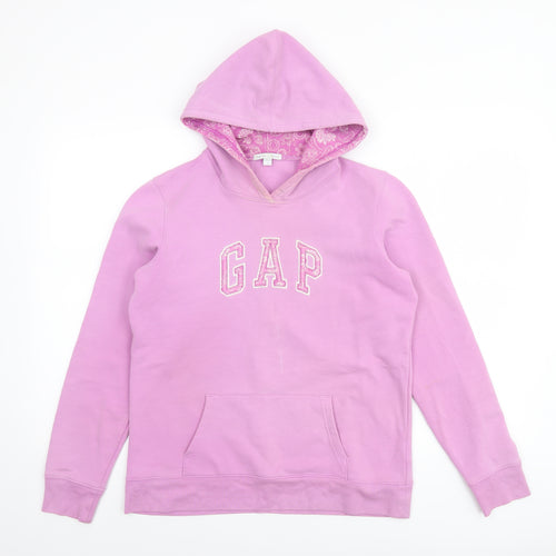 GAP Women Pink Pullover Hoodie Small Cotton Blend Casual