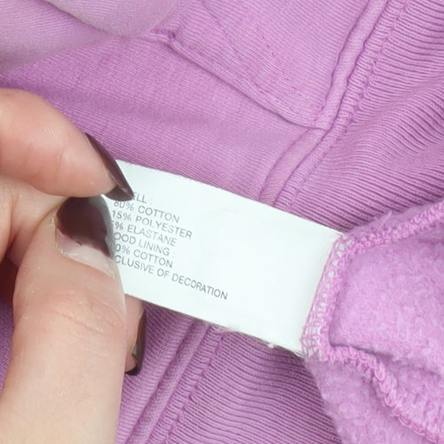 GAP Women Pink Pullover Hoodie Small Cotton Blend Casual