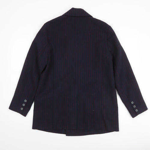Nine by Savannah Miller Women’s Navy Pinstripe Double-Breasted Blazer Size 14