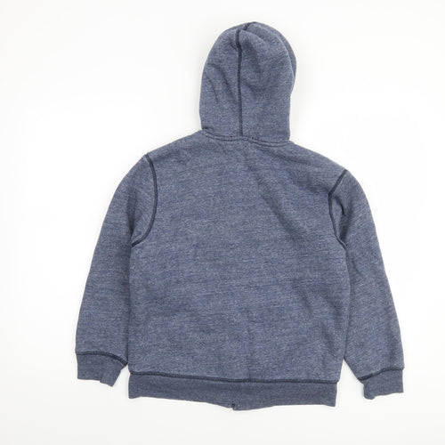 GAP Boys Blue Full Zip Hooded Sweatshirt 10-11 Years Sherpa Lined