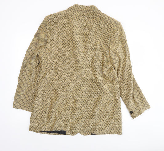 Marks and Spencer Women’s Gold Woven Blazer UK 16 Classic Fit