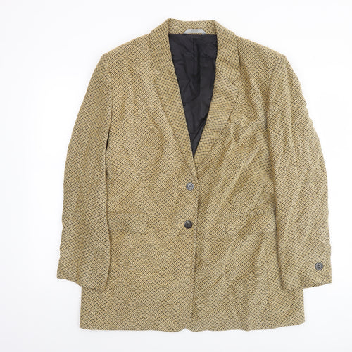 Marks and Spencer Women’s Gold Woven Blazer UK 16 Classic Fit