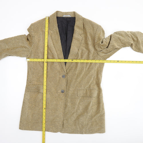 Marks and Spencer Women’s Gold Woven Blazer UK 16 Classic Fit