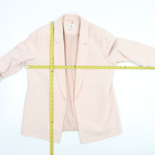 Tu Women Beige Regular Fit Notch Lapel Lined Blazer Size 14
