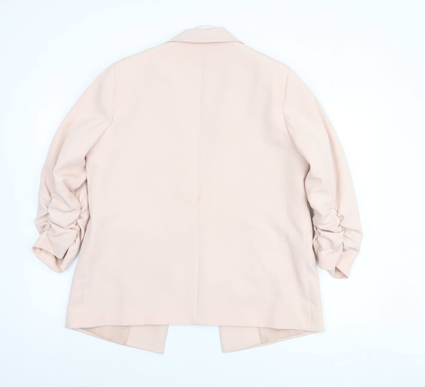 Tu Women Beige Regular Fit Notch Lapel Lined Blazer Size 14