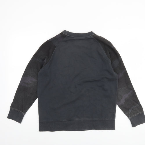 O'Neill Boys Black Cotton Crew Neck Pullover Sweatshirt Size 12 Years
