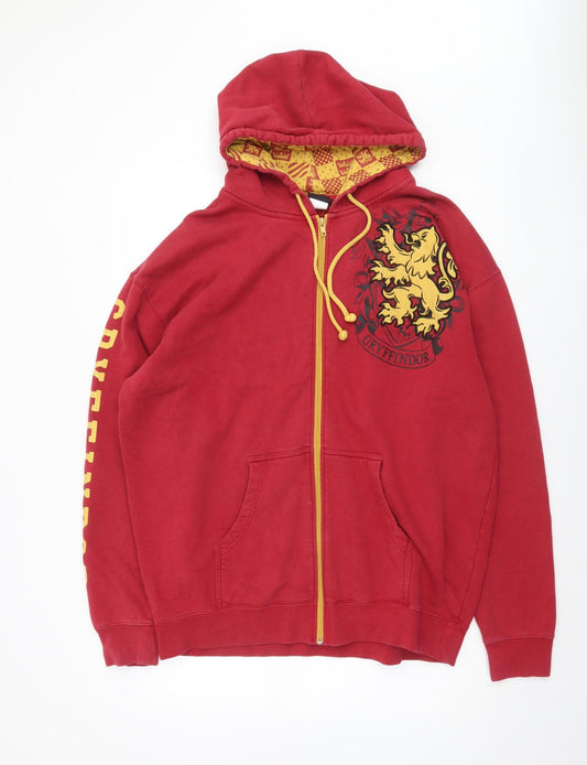 Harry Potter Gryffindor Men's Red XL Full Zip Hoodie