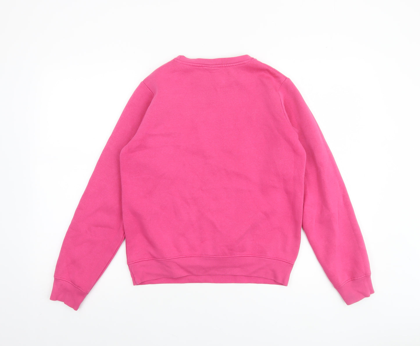 Bench Girls Pink Logo Pullover Sweatshirt 13 Years Fleece Crew Neck
