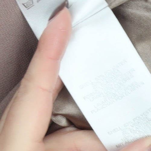 A&G Women Brown Mid-Length Bomber Jacket Size S Full Zip Lined