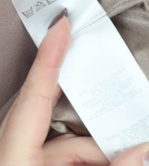 A&G Women Brown Mid-Length Bomber Jacket Size S Full Zip Lined