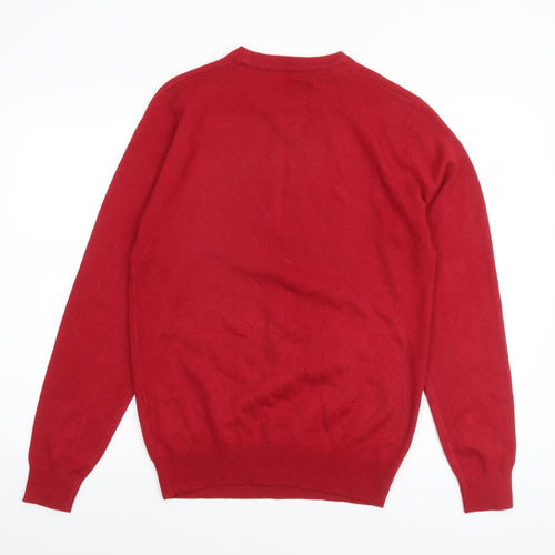 Seasons Greetings Men's Red Christmas Pullover Jumper Size S