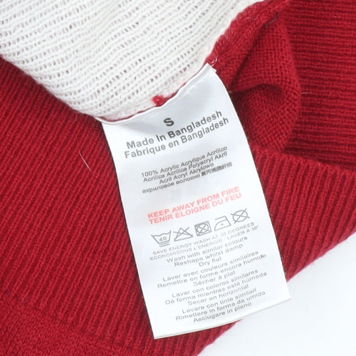 Seasons Greetings Men's Red Christmas Pullover Jumper Size S