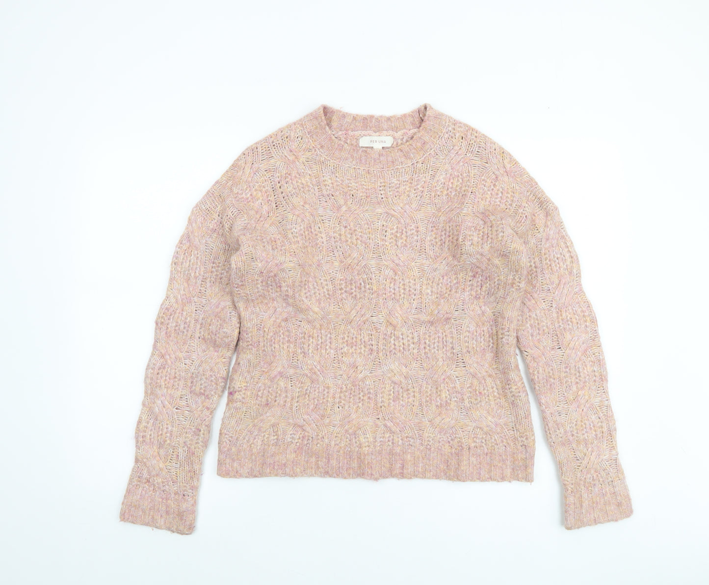Marks and Spencer Per Una Women’s Pink Cable-Knit Jumper M