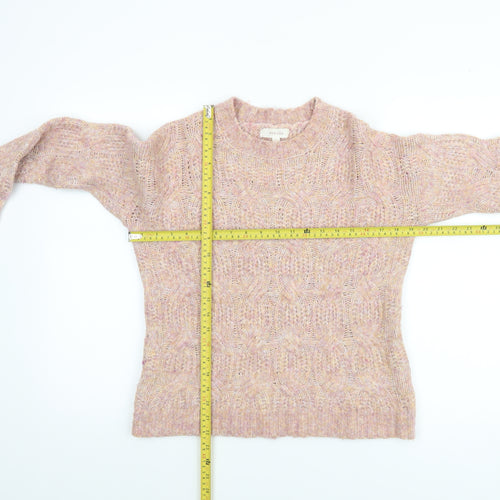 Marks and Spencer Per Una Women’s Pink Cable-Knit Jumper M