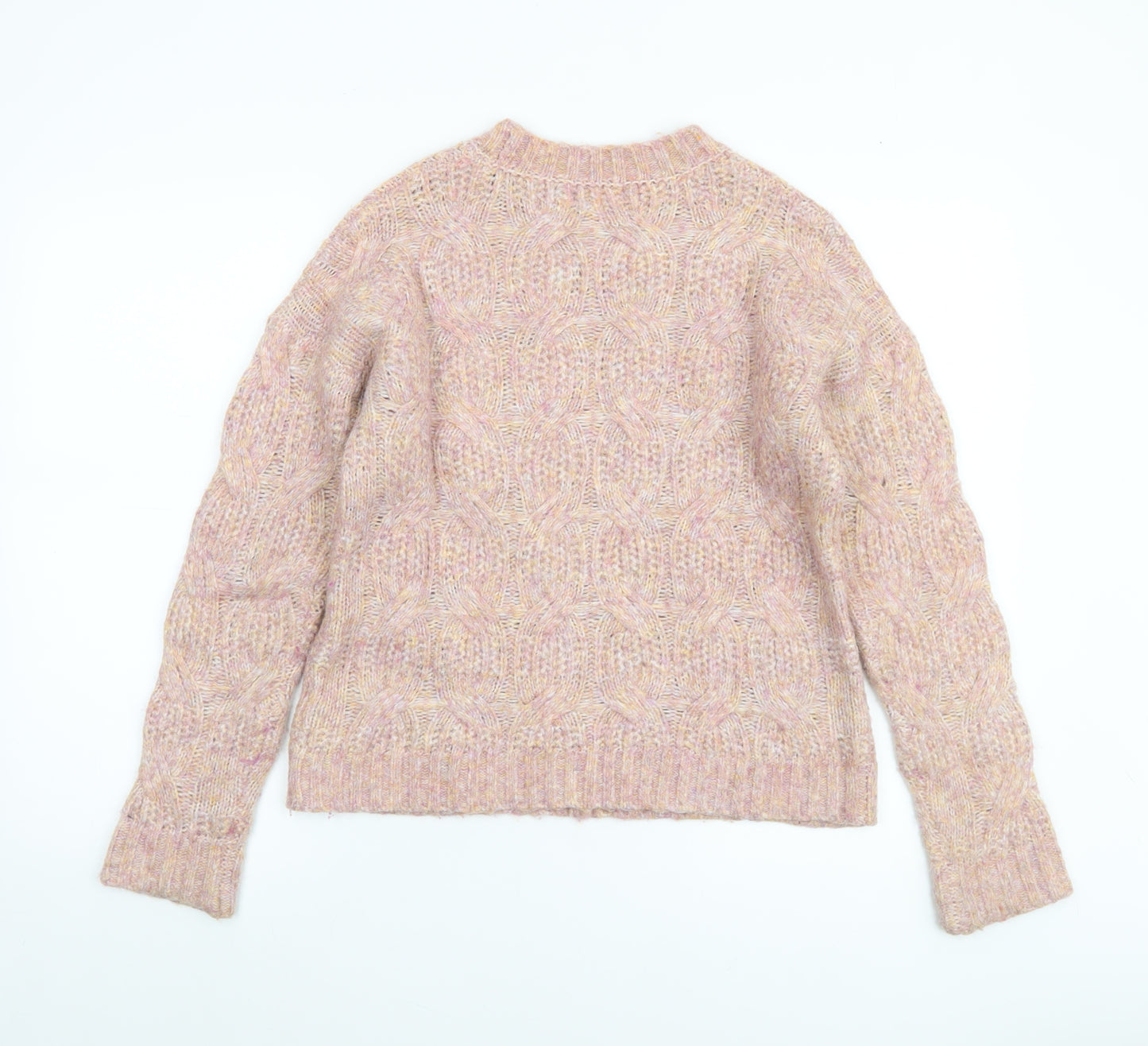 Marks and Spencer Per Una Women’s Pink Cable-Knit Jumper M