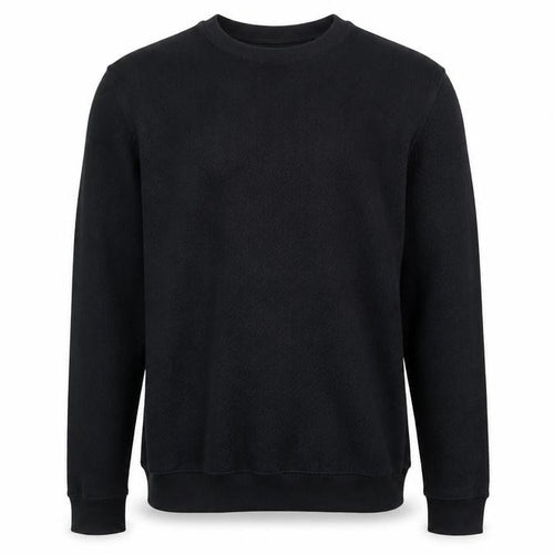 Pull&Bear Men's Black Medium Crew Neck Knit Sweatshirt