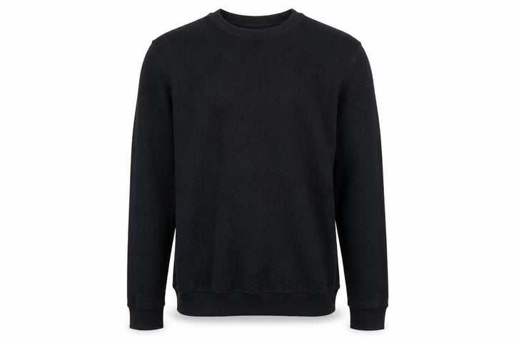 Pull&Bear Men's Black Medium Crew Neck Knit Sweatshirt