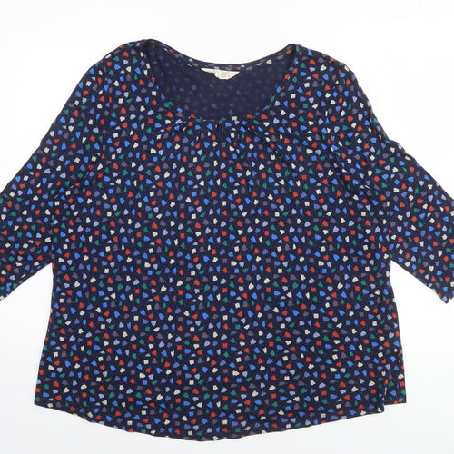 Seasalt Cornwall Women’s Blue Floral Tunic Blouse Size 18