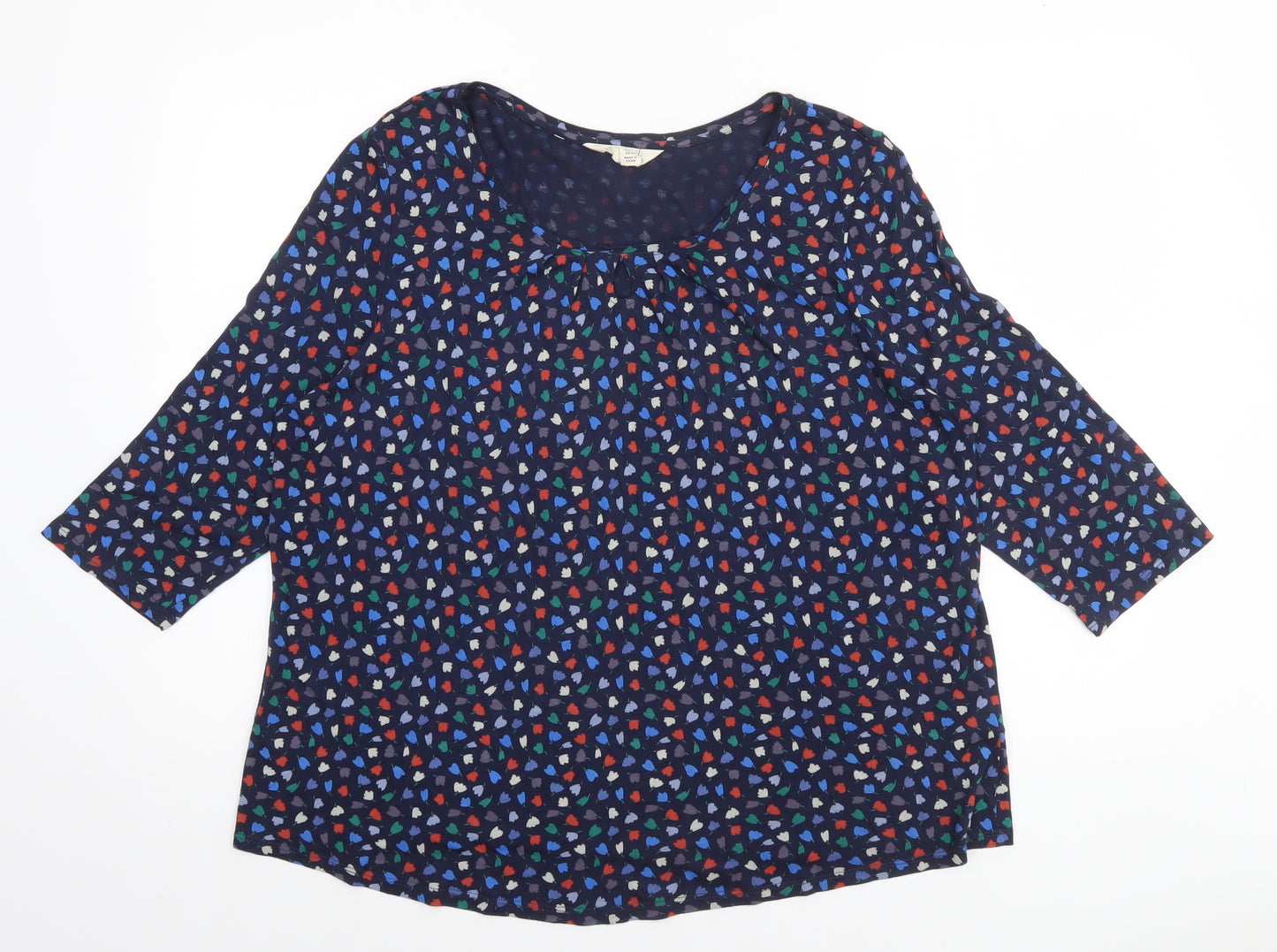 Seasalt Cornwall Women’s Blue Floral Tunic Blouse Size 18