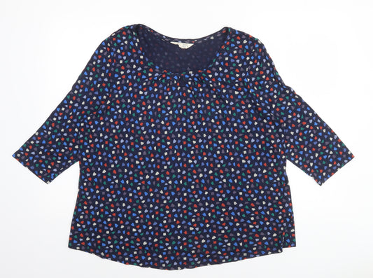 Seasalt Cornwall Women’s Blue Floral Tunic Blouse Size 18