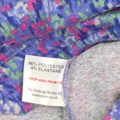 Country Rose Women's Multicoloured Floral Knit Pullover Jumper M