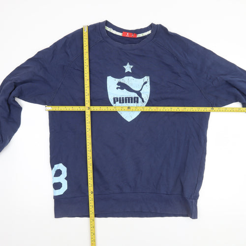 Puma Men's Blue XL Crew Neck Pullover Sweatshirt Sports Cotton