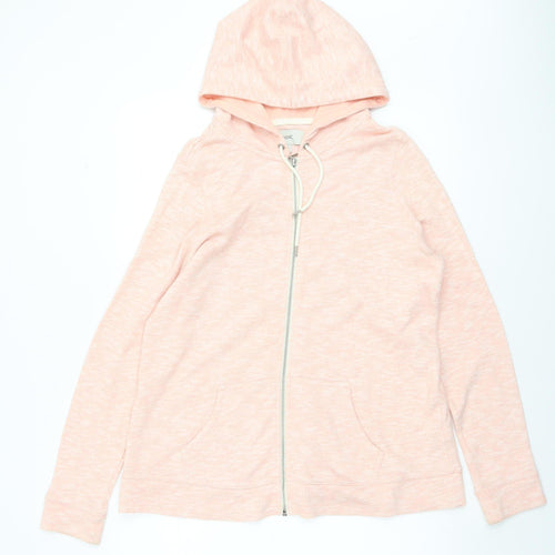 Next Womens Peach Full Zip Hoodie Size 16 Cotton Blend Casual