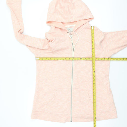 Next Womens Peach Full Zip Hoodie Size 16 Cotton Blend Casual