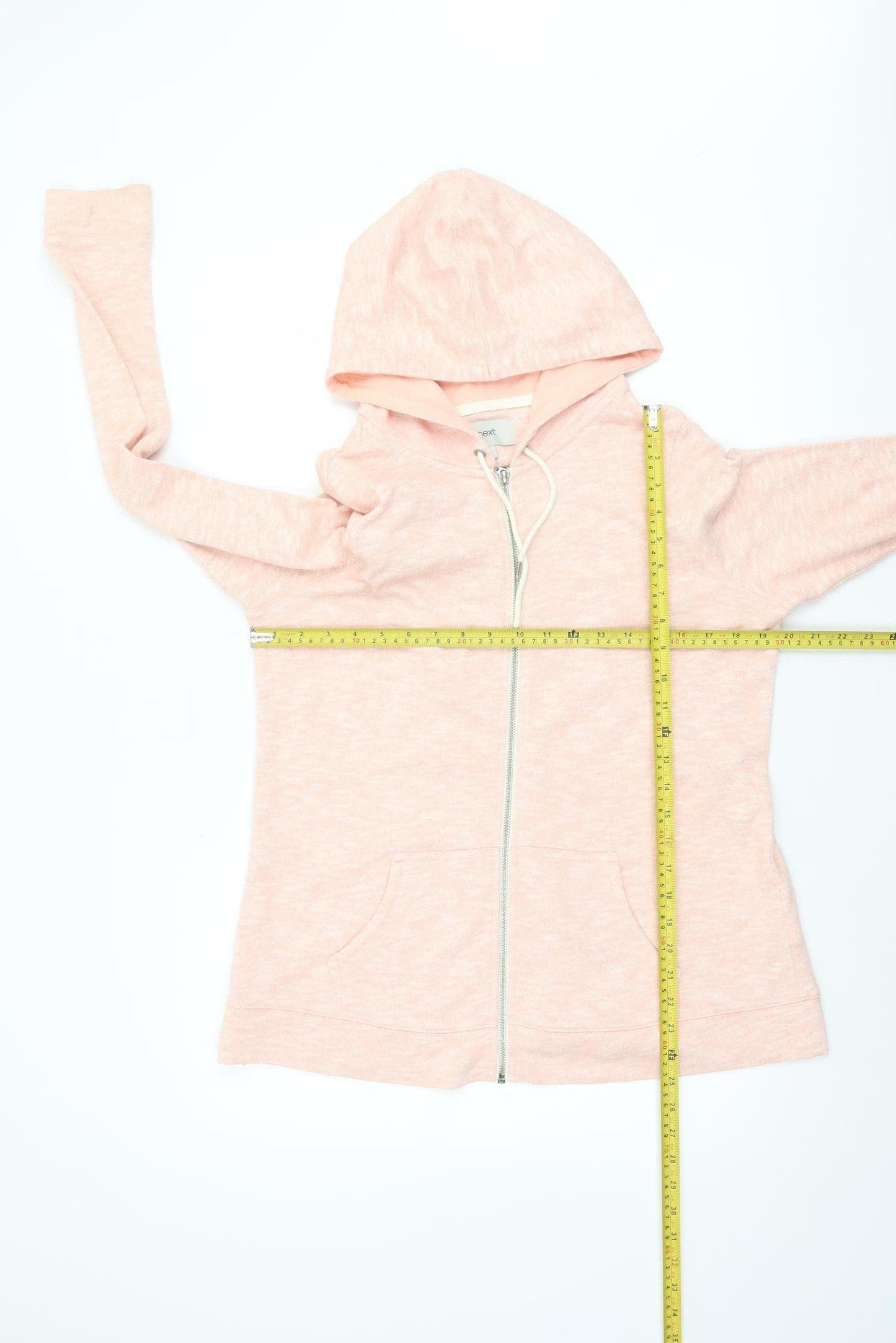 Next Womens Peach Full Zip Hoodie Size 16 Cotton Blend Casual