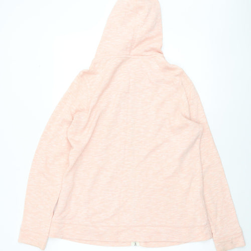 Next Womens Peach Full Zip Hoodie Size 16 Cotton Blend Casual