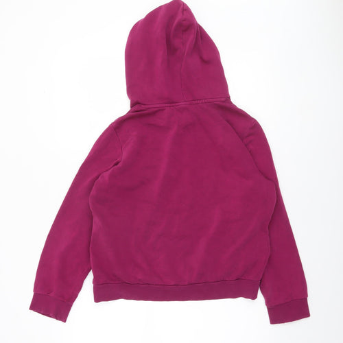 Adidas Womens Purple Pullover Hoodie UK 12-14 Medium Cotton Blend