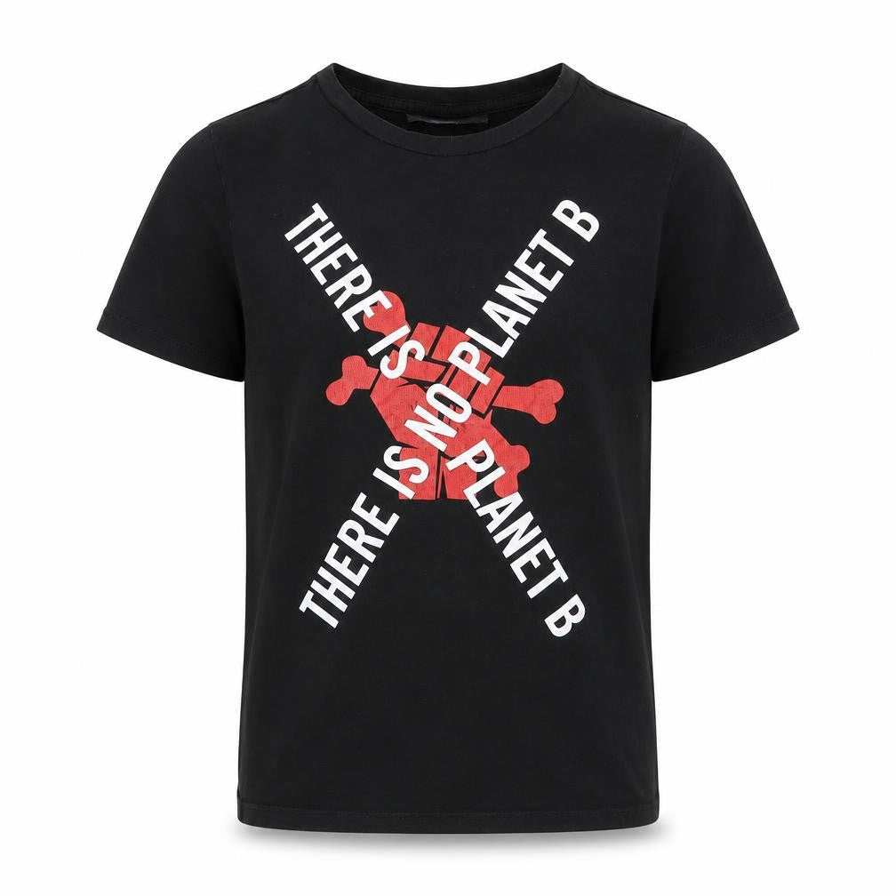 John Richmond Boys Black Graphic Print Cotton T-Shirt Age 10