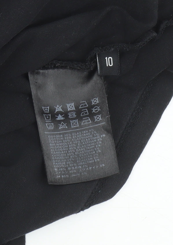 John Richmond Boys Black Graphic Print Cotton T-Shirt Age 10