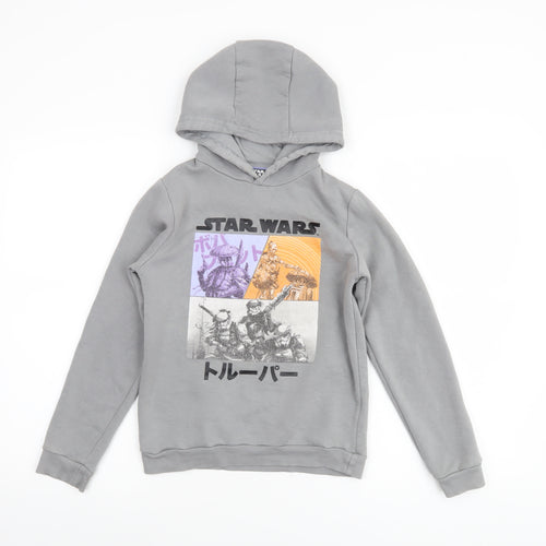 Pepco Boys Grey Star Wars Hoodie 9-10 Years Pullover Graphic Print
