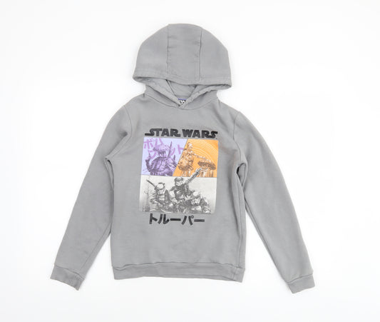 Pepco Boys Grey Star Wars Hoodie 9-10 Years Pullover Graphic Print