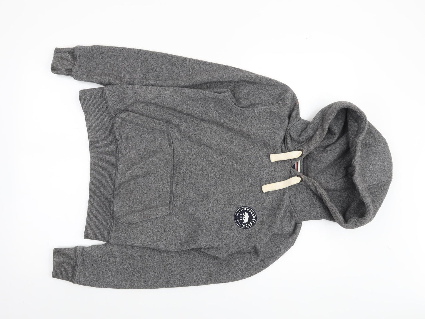 SoulCal & Co Women's Grey Pullover Hoodie UK 8 Cotton Blend Casual