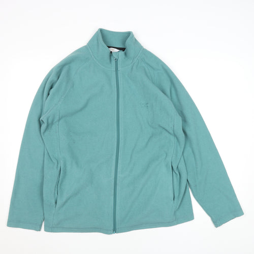 Cotton Traders Men's Sea Green Fleece Full Zip Jacket Size L