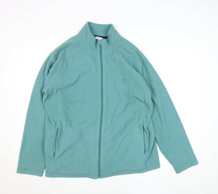 Cotton Traders Men's Sea Green Fleece Full Zip Jacket Size L