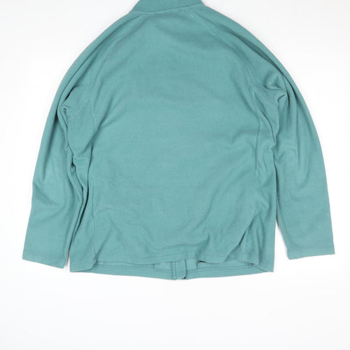 Cotton Traders Men's Sea Green Fleece Full Zip Jacket Size L