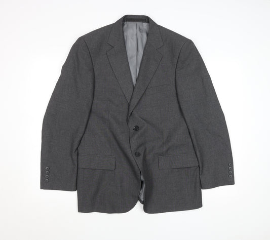 Marks and Spencer Men's Grey Wool Blend Classic Blazer 42R