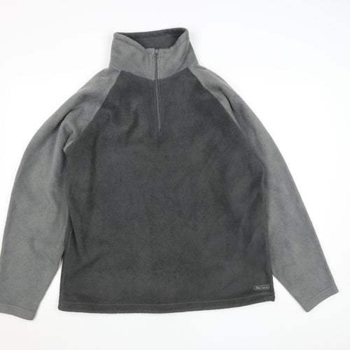 Peter Storm Men's Grey Fleece Half Zip Jacket Size M Regular Fit