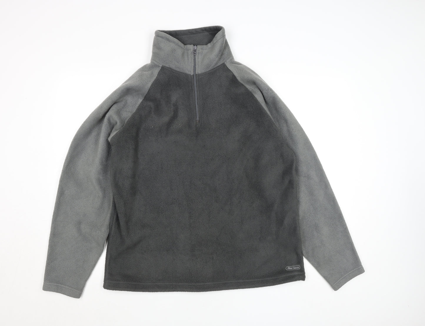 Peter Storm Men's Grey Fleece Half Zip Jacket Size M Regular Fit
